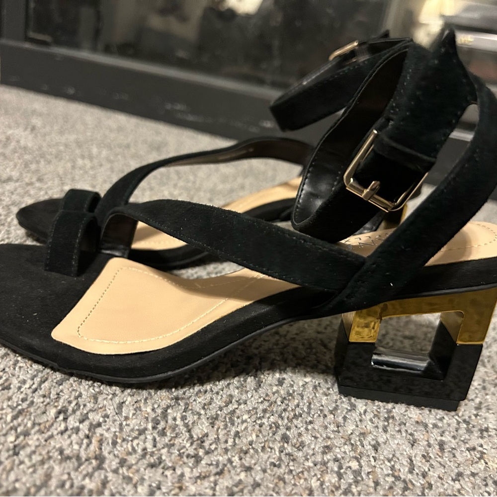 Alfani Coreena suede ankle strap toe ring dress sandals